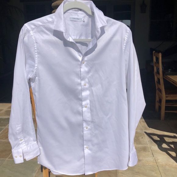 CALVIN KLEIN BUTTON DOWN DRESS SHIRT 18/BIG BOYS - Picture 2 of 6